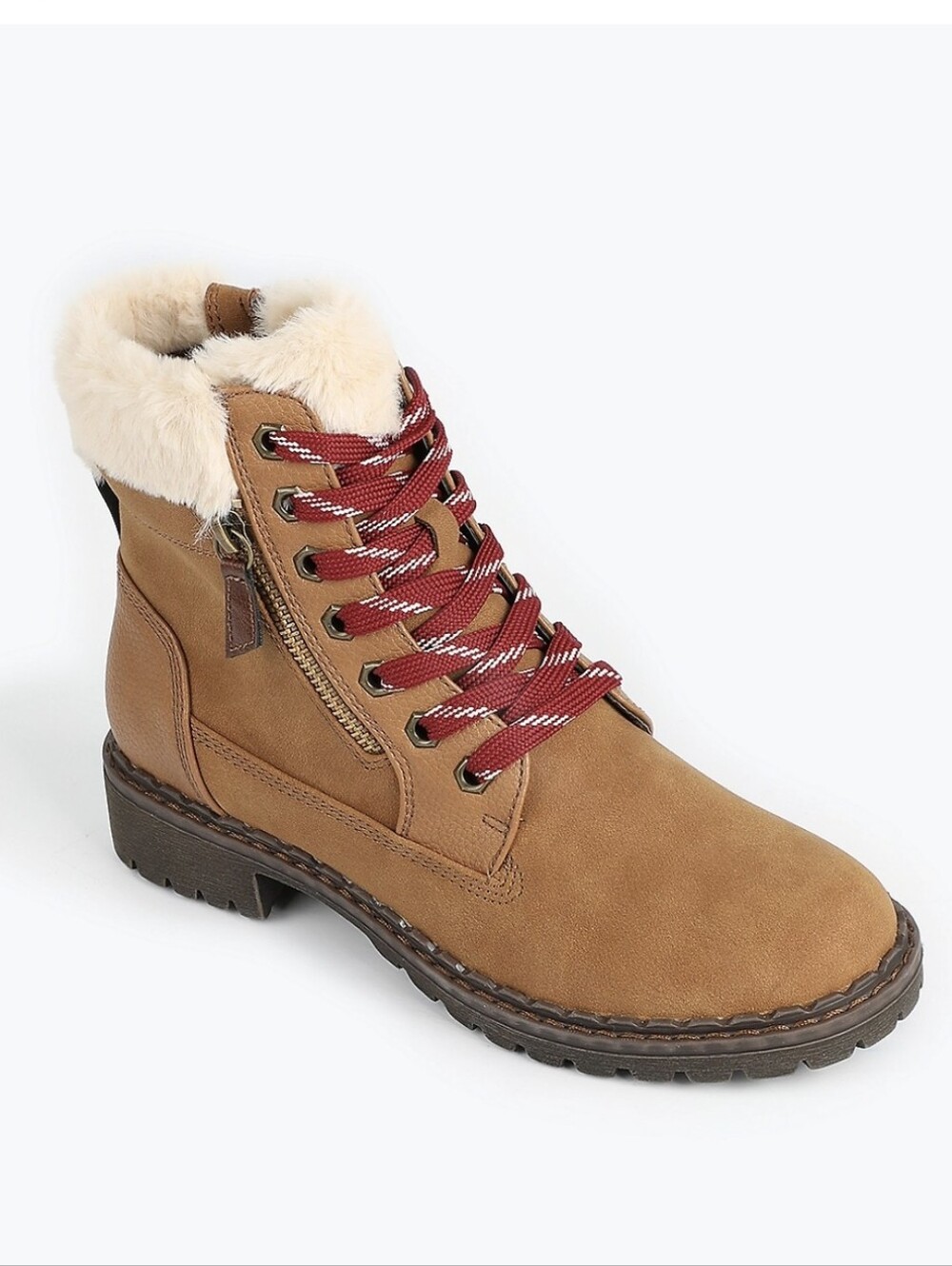 Maurices SuperCush Parker Faux Fur Collar Hiker Boot, size 11 NWOB